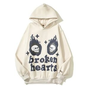 Broken Planet Broken Heart Hoodie- White