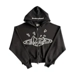Broken Planet Twin Flames Zip Up Hoodie