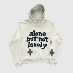 Broken Planet Market Alone But Not Lonely Hoodie White