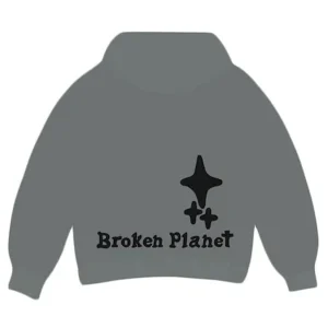Broken Planet Market Hidden in the Dark Hoodie Shadow Grey