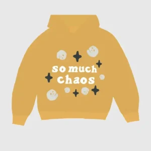 Broken Market So Much Chaos Hoodie Mustard Yellow