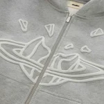 Broken Planet Market Outer Space Zip Up Hoodie Grey